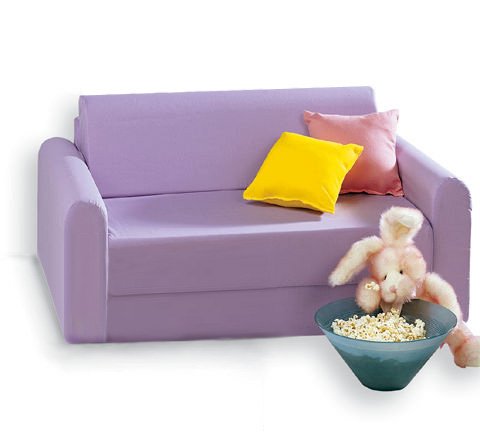 Kitchen: Denim Sofabed with Two Pillows