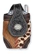 Western Cowhide Leather Lucky Cowgirl Cell Phone Case by American West