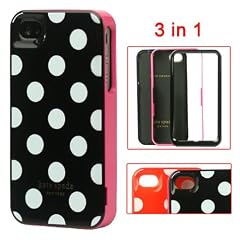 Iprotect ORIGINAL APPLE IPHONE 4 KATE SPADE CASE P�NKTCHEN CASE SCHWARZ 3 in 1 TASCHE H�LLE