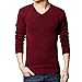 Orangetime Men Basic Classic V-Neck Long Sleeve Sweater