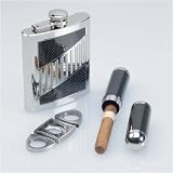 Review Tartan Trader  / Jet Set 8oz Hip Flask Cigar Tube Cigar Cutter Gift Boxed