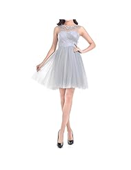 A-line Sleeveless Beaded Sheer Lace Cocktail Acrylic/Cotton/Satin Scoop Neck Homecoming Dress/Bridesmaid Dress/Prom Dress/Party Dress/Wedding Dress/Jumpsuit 