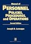 Manual of Personnel Policies, Procedures, and Operations