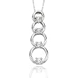 14K White Gold 1/2 ct. Diamond "Journey of Love" Fashion Pendant with Chain