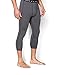 Under Armour Men's HeatGear 3/4 Compression Leggings, Carbon Heather (090), X-Large