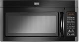 Maytag MMV5208WB 2.0 cu. ft. Combination Range Hood-Microwave with 1100 Watts, Four-Speed 300 CFM Venting System, 10 Power Levels, Auto Cook, Sensor Cooking Options and Stainless Steel Interior and Incandescent Cooktop Lighting: Black