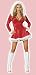 Dreamgirl Women's Sleigh Belle Velvet Dress, Red, Medium