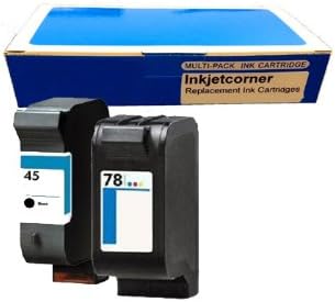 Inkjetcorner 2 Pack (BLACK &amp; COLOR) HP 51645A C6578DN 45 78 Remanufactured Combo Print Ink Jet Cartridge High Quality for HP Color Copier 180 190 280 290 OfficeJet G55 G85 G95 K60 K80 V40 V40xi 5110 PhotoSmart 1000 1100 1115 1200 1215 1218 1315 DeskJet 920C 930C 932C 935C 940C 950C 952C 960C 970C 995C 1220C
