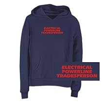 Sweatshirt Woman Navy Blue " Word Electrical Powerline Tradesperson " Occupations