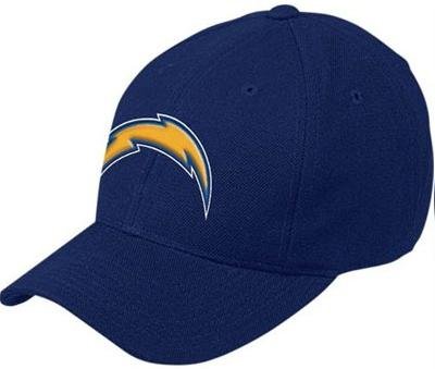NFL Men's End Zone Team Color Structured Adjustable Hat - X006Z (San Diego Chargers, One Size Fits All)