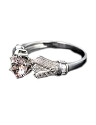Solid 14K White Gold Round Cut 1.15ct Morganite (Fancy Pink,VS) 0.35ctw Diamonds (H-SI) Antique Art Deco Promise Engagement Ring