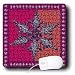Sandy Mertens Winter Designs - Large Snowflake Tile Shade of Red - Mouse Pads