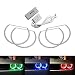 iJDMTOY 180-LED RGB Multi-Color LED Angel Eyes Halo Rings For 2008-2014 Dodge Challenger w/Wireless Remote Control