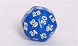 Koplow Opaque d30 Dice, Blue with White numbers