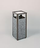 Howard Aspen 12 gallon Steel/Stone Panel Ash/Trash Architectual Bronze with Glacier Gray Stone Panels Ash/Trash R12SU-6000PL