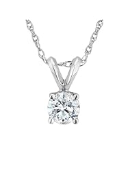 Round Diamond Solitaire Pendant 3/4ct