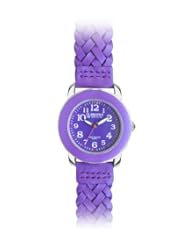 Prestige Medical 1779 Woven Leather Band Fashion Watch, Purple