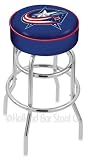 Columbus Blue Jackets 25 inch Double-Ring Chrome Bar Stool