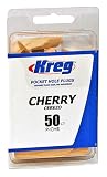 Kreg P-CHE Solid Wood Pocket Hole Plugs, Cherry, 50-Pack