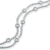 18 Kt White Gold Floating Diamond Bracelet