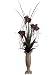 36Hx12Wx12L Bat Flower/Feather/Grass in Resin Vase Eggplant Black (Pack of 2)