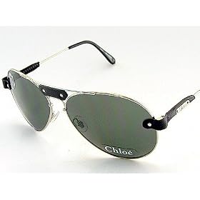 New Chloe CL 2104 C03 Grey Lens Silver-Black Frame Sunglasses 135