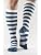 Holiday Blue Stripe Knee Sock