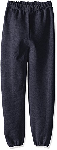 Jerzees Youth Fleece Sweatpant, Black Heather, Medium