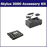 Olympus Stylus Tough-3000 Digital Camera Accessory Kit includes: SDLI40B Ba ....