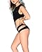 iHeartRaves Black Mesh Cut Out Aries Warrior Rave Bodysuit Monokini (Medium)