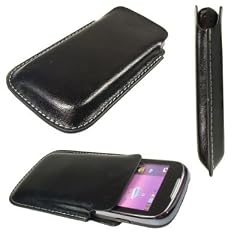 Classic Leder-Etui H�lle Samsung GT-S5560 schwarz