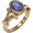 14K Yellow Gold Iolite Ring