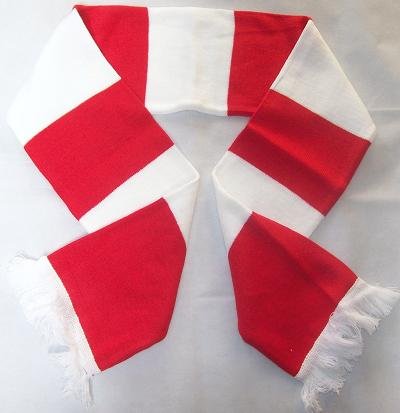 Hull Kingston Rovers Red and White Retro Bar Scarf