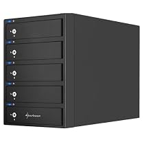 Sharkoon 5-Bay Raid-Geh&auml;use 8,9 cm (3,5 Zoll) USB 3.0/eSATA