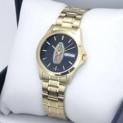 GENEVE Men's Gold-Tone Swiss-Quartz Our Lady of Guadalupe Watch. Model: GE-3001