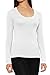 CordiU Apparel Basic Plain Scoop Neck Long Sleeve Stretch Knit T-Shirt Top Tee