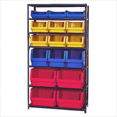 6 Shelf Giant Open Hopper Magnum Storage Unit Bin Color: Yellow