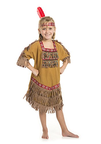 American Indian Princess Girl Costume with Feather Headband