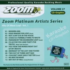 Zoom Karaoke CD+G - Platinum Artists 27: Meat Loaf