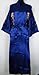 Shanghai Tone® Dragon Bathrobe Bedgown Robe Navy Blue One Size