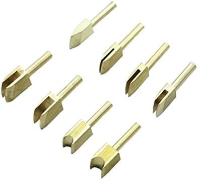 A Trust 8 Pcs Leathercraft Tool Set of Copper Heating Head Pressing Device Single Head 1mm 1.5mm 2mm 2.5mm 3mm 4mm 5mm 7mm 8mm