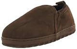 LAMO SHEEPSKIN Romeo Mens Suede Leather Lining Non Slip Outsole Slippers Shoes Chocolate