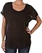 Sakkas Embroidered 100% Cotton Scoop Neck Semi-Sheer Short Sleeve Gauzy Top/Blouse