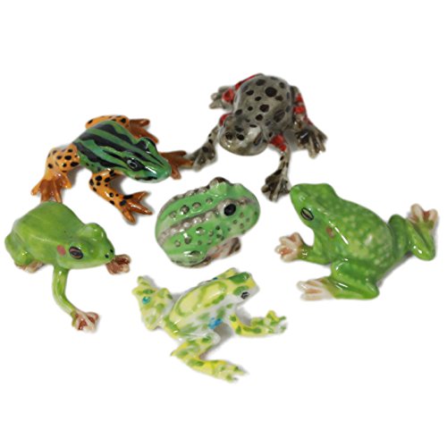 Frogs--Toads-Set-Handmade-Ceramic-Dollhouse-Miniature-Figurine