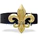 Fleur De Lis Shiny Gold Hip Hop Belt Buckle