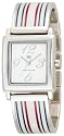 Tommy Hilfiger Women's Striped Enamel Bangle Bracelet Watch #1780856