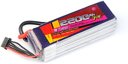 Crazepony Kudian 2200mAh Lipo Battery Pack 4S 14.8V 70C for RC FPV Drone Car Boat etc