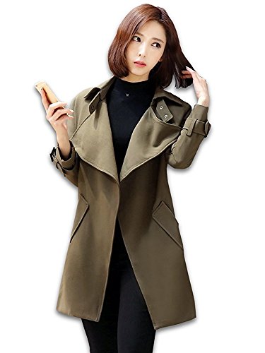 うんきい レディース テロンチ トレンチコート ポリエステル トレンド 春の定番アイテム 5色展開 スタイリッシュ シンプル フェミニン カジュアル 春 秋 ミディアム 着回し 羽織る オシャレ 人気 可愛い 体型カバー