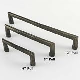 Modern Objects - Reeded Bamboo 6 inch Pull, Polished Pewter