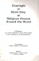 Overnight or Short Stay a Religious Houses Around the World
